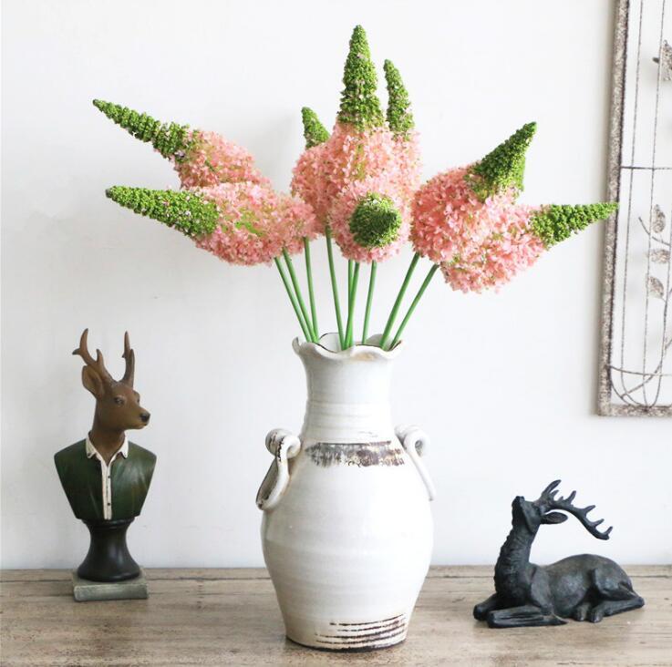 

INDIGO-Wholesales 100pcs Fascicularia Mez Hydrangea Hyacinth Home Decorative Artificial Flower Wedding Party Event Free Shipping, 100pcs red
