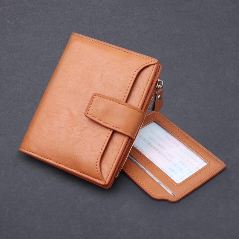 

Men Wallet PU Leather Brown Card Wallet Short Male Wallets Multi-function Money Bag Driver's License Package SIM Card Positions