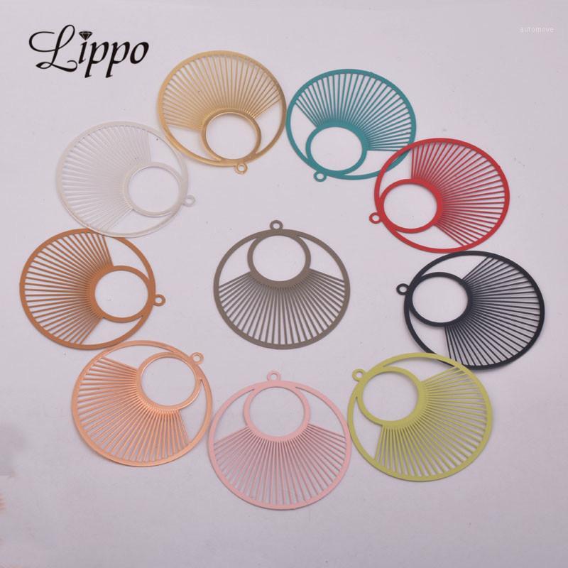 

30pcs AB5957 40*43mm Big Round Stamp Charm Brass Filigree Watermark Pendant Jewelry Earring Accessories1