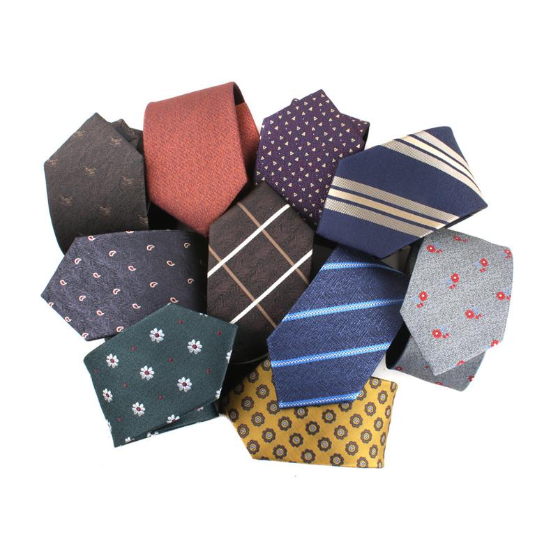 

New 7cm Neckties Ties for Mens Formal Polyester Jacquard Necktie Men's Party Dress Neck Tie Business gravatas