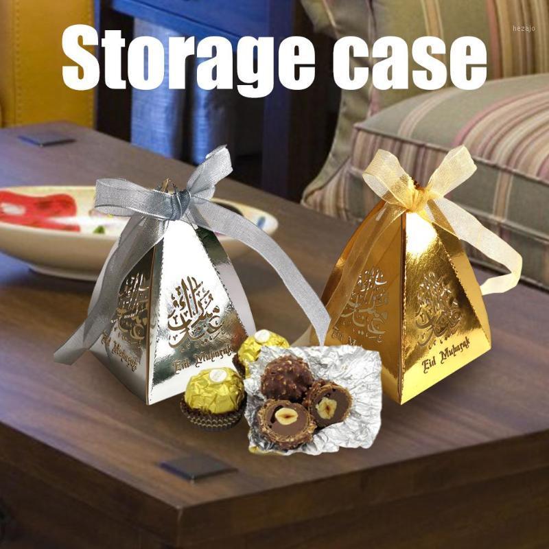

50Pcs Candy Container Openwork Candy Box Golden Silver Black Chocolate Storage Box For Islamic Muslim Ramadan Festival Decor1