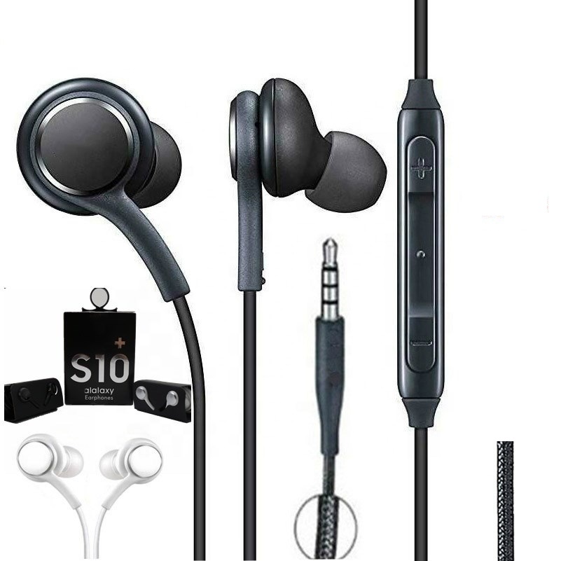 

Earphones For Samsung S10 S8 S9 plus 3.5mm Earbuds Earphones Bass Headsets Stereo Sound Headphones With Volume Control, Beige s10 packing box link