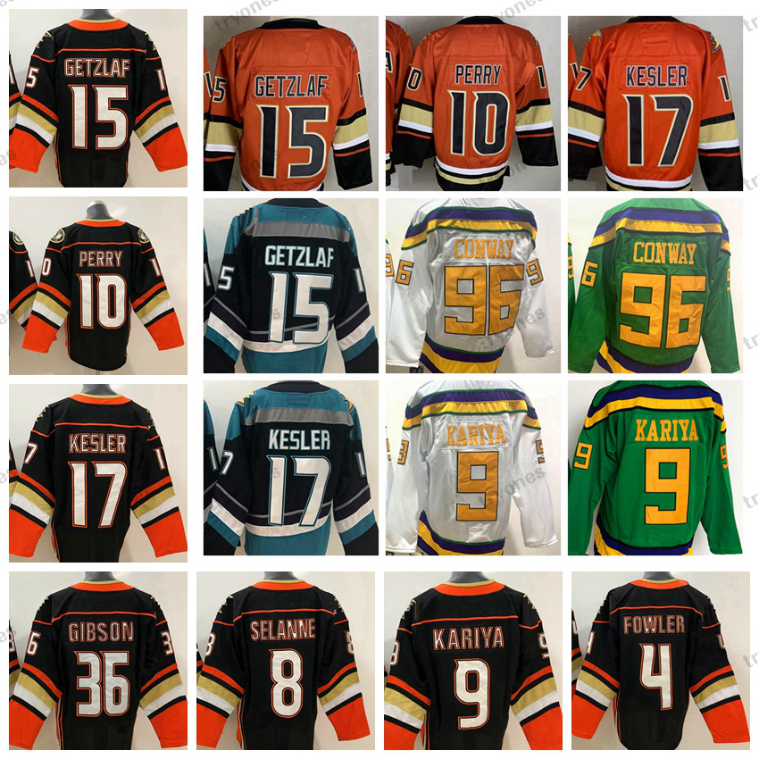 

Mens Hockey Jerseys 15 Ryan Getzlaf (C) Orange 4 Cam Fowler 36 John Gibson Vintage 9 Paul Kariya 8 Teemu Selanne 17 Ryan Kesler 10 Corey Perry 96 Charlie Conway Green Jersey, Black 15