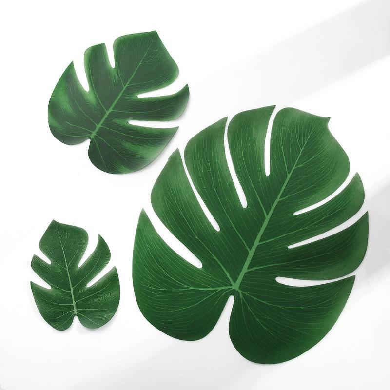 

20pcs Small Medium Large Green Monstera Leaves Artificial Plants for Home Garden Decoration DIY Plants Wall plantas artificiais1