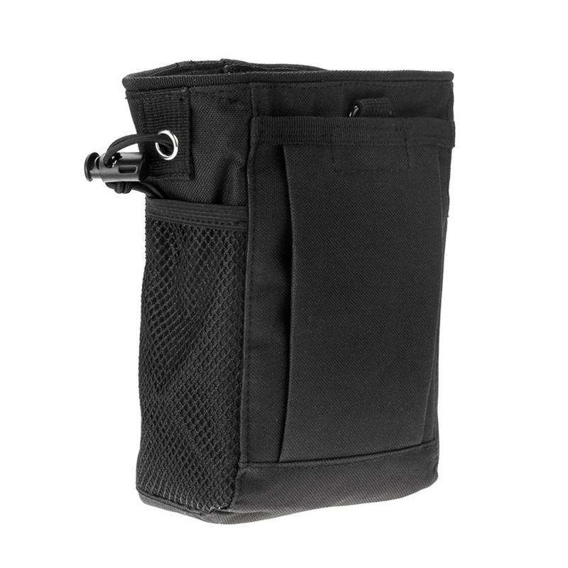 

Tactical gear bundles Molle Drawstring Magazine Dump Pouch Adjustable Belt Utility Hip Holster Bag Outdoor Pouch, Black color