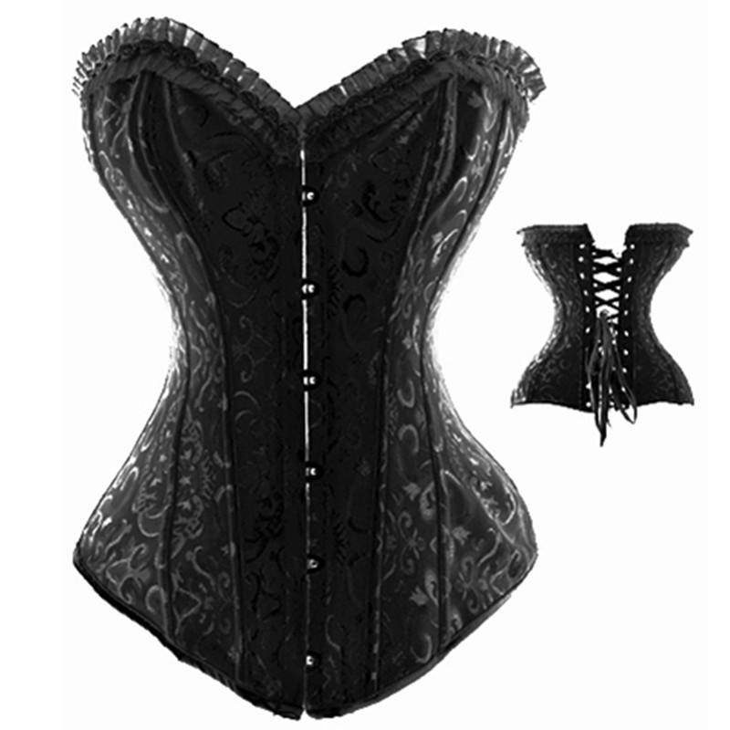 

Fashion Newest women sexy corset lace up cheap waist trainer corsets Black White BUSTIER plus size corset tops, As shown