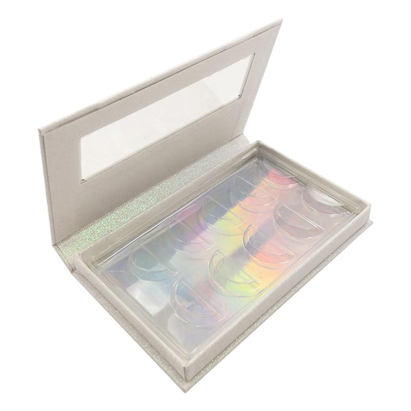 

Cosmetic False Eyelash Packaging Box Empty Lashes Holder Protective Glitter Tray Home Travel Dustproof Storage Case Gift Daily