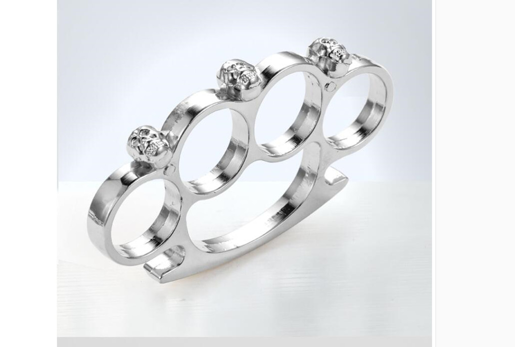 

Brand New Skull Belt Buckle Gothic New Brass Knuckle Costume Metal Fashion Mens Skeleton self-defense tool896