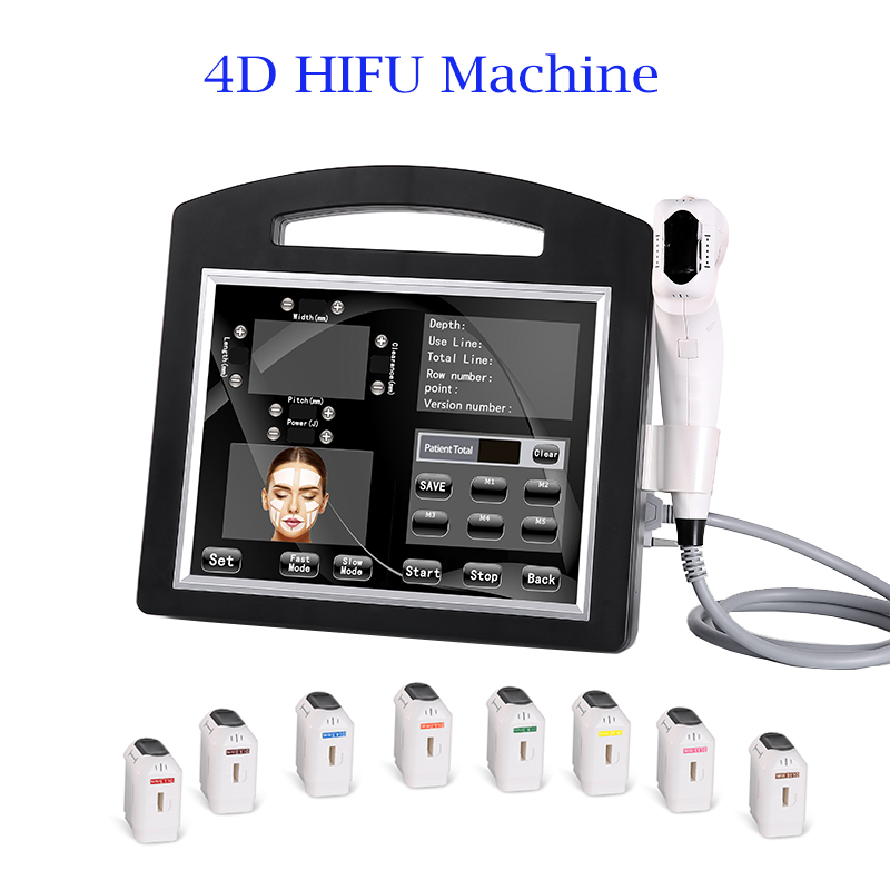 

HIFU ultrasonic body slimming fat reduction machines 8 catridges 12 lines each shots hifu face lifting 168000shots free shipping