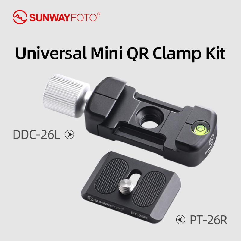 

SUNWAYFOTO DDC-26LT Tripod Head Quick Release Clamp For DSLR 26mm Screw Knob Clamp Adapter Arca Swiss Compatible