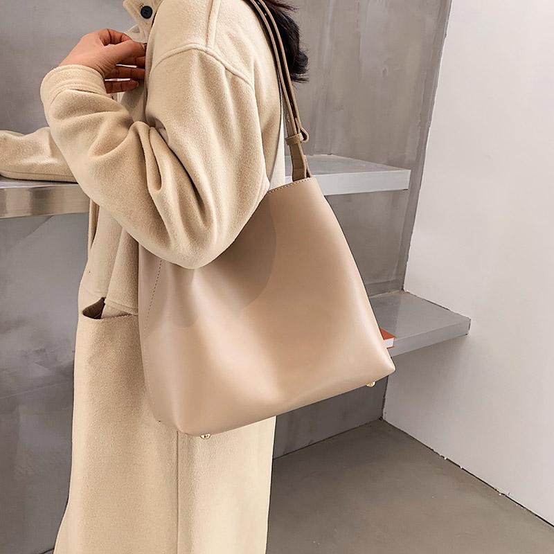 

Cross Body Fashion Designer PU Leather Shoulder Bag Large Capacity Women's Purses And Handbags Casual Ladies Tote Female Black Bucket