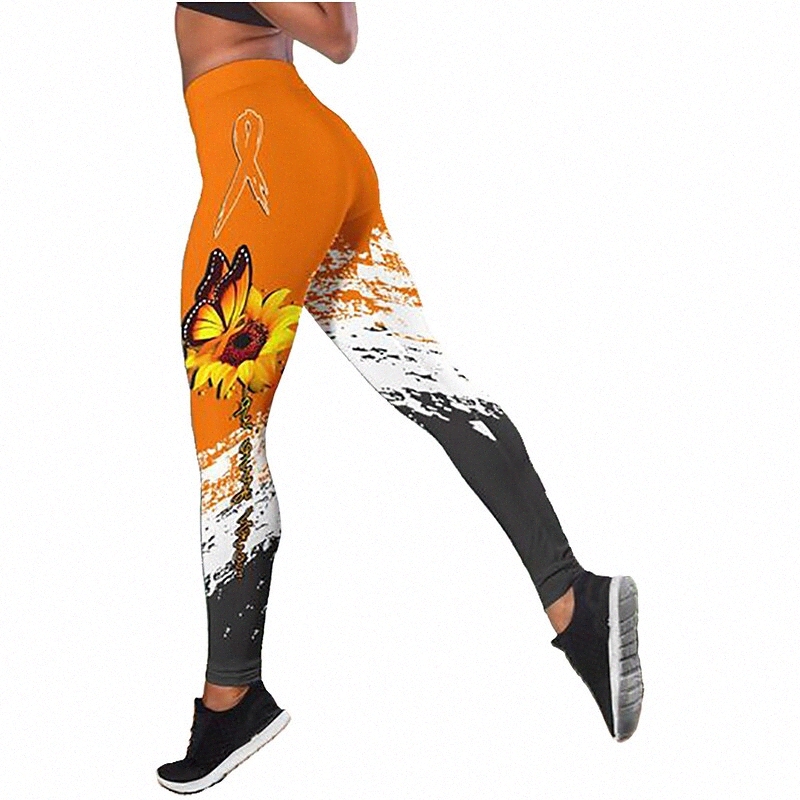 Women's Casual / Sporty Athleisure Tights Leggings Print Full Length Pants Leisure Sports Weekend Stretchy Butterfly Flower / Floral Tummy Cont