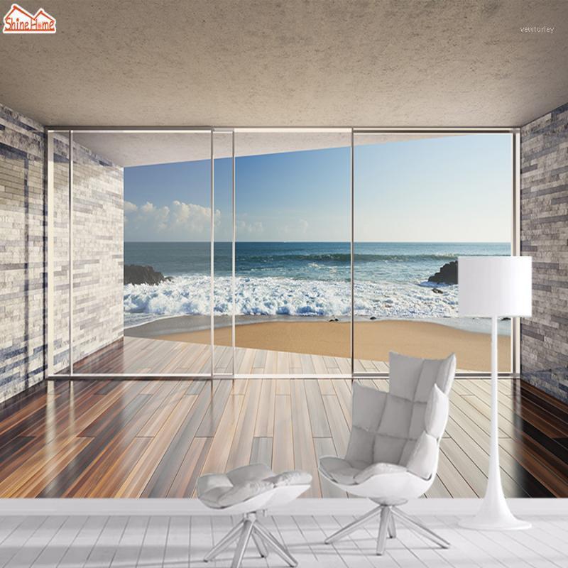 

3d Wallpaper Mural Wallpapers for Living Room Wall Paper Papers Home Decor Sea View Interior Self Adhesive Walls Murals Roll Art1, Leather lines