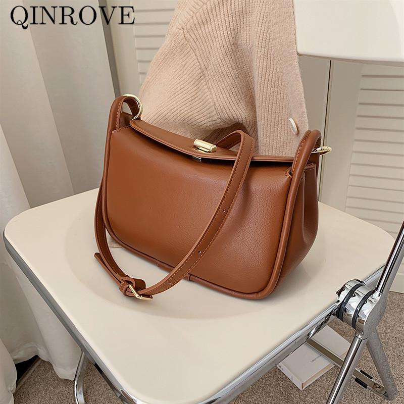 

Shoulder Bag For Women 2020 PU Leather Bags Solid Color Vintage Rectangle Pouch Small Handbags Female Crossbody Bag High Quality, Black