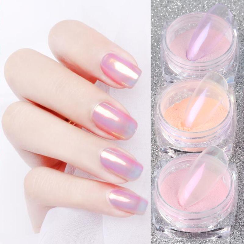 

0.5g Aurora Powder Nail Glitter Mirror Pearl Polish Pigment Chrome Nails Dip Dust DIY Manicure Art Decor Accessories LA1786