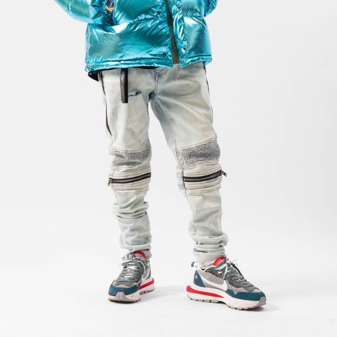 

K01625 Fashion Men's Jeans 2021 Runway European Design party style Men's Clothing, As pic