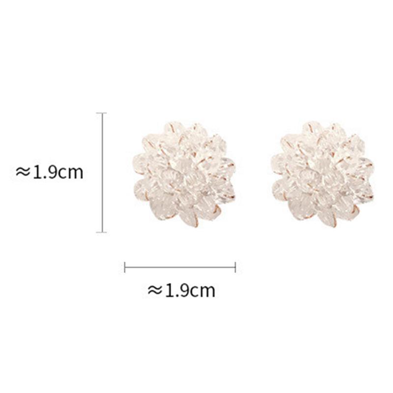 

Shiny Side New Women's Fashion Brand Jewelry Crystal Flower Stud Earrings for Women Statement Simple Style Gift Beads Earrings