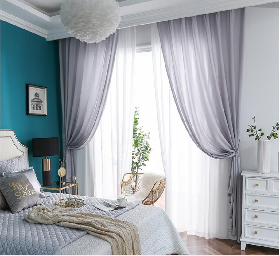 White Sheer Curtains thickened velvet window gauze transparent and impervious yarn Curtain-image-625995152