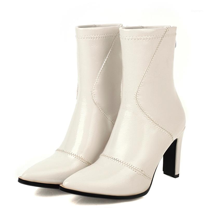 

Fashion Shoes Women's Autumn Ankle Boots New Classic Short Boots For Women Sexy Heeled Thigh Slim Women Shoe Large Size 481, Black
