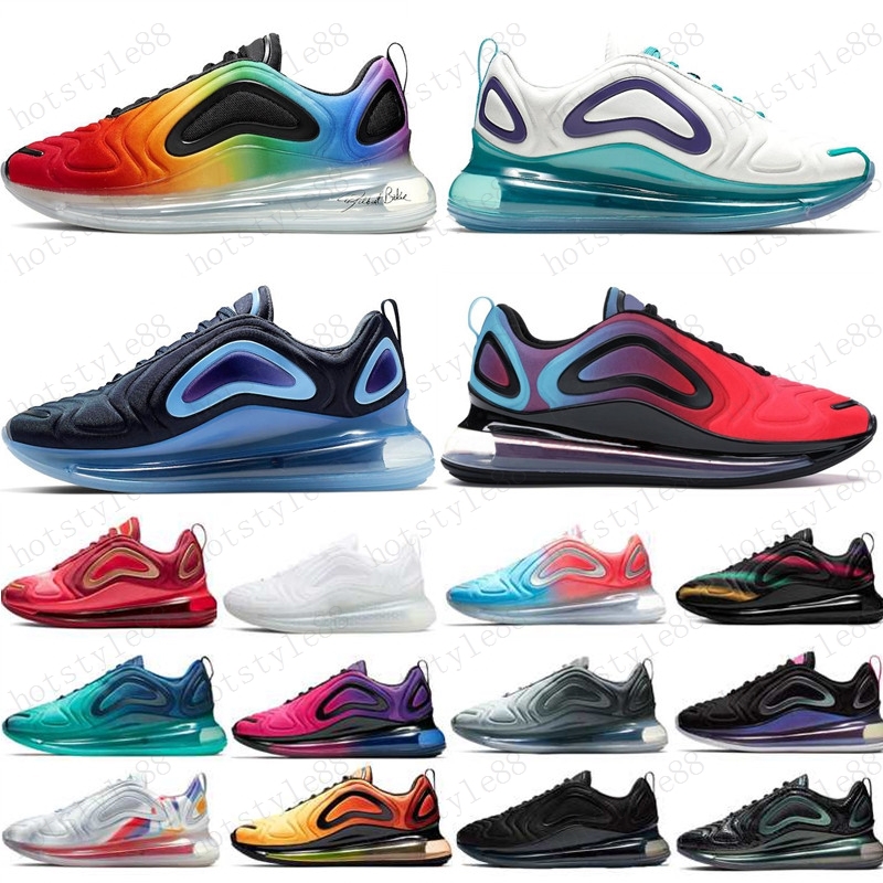 

hot 2021 720OG Running Shoes pixel black blue undercover red be true iridescent mesh Sunrise pink sea Womens Mens Sneakers trainers, Box