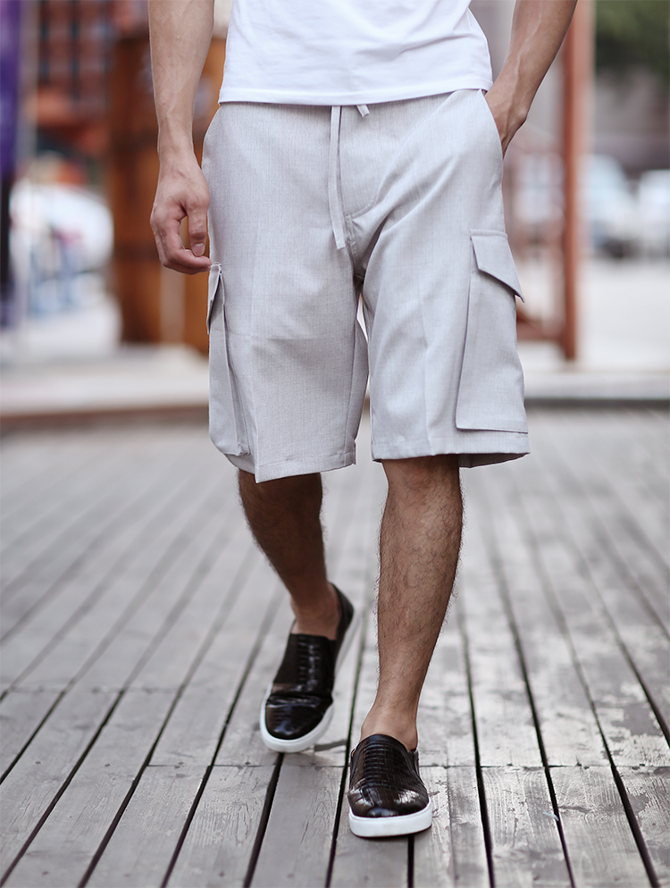 

2021 The New Shorts From the Load Loose Basker Marked Electric Jacks Solid Cotton Casual Men of Quick Drying Pants Extra Large Kz-06 58jn, Flower grey