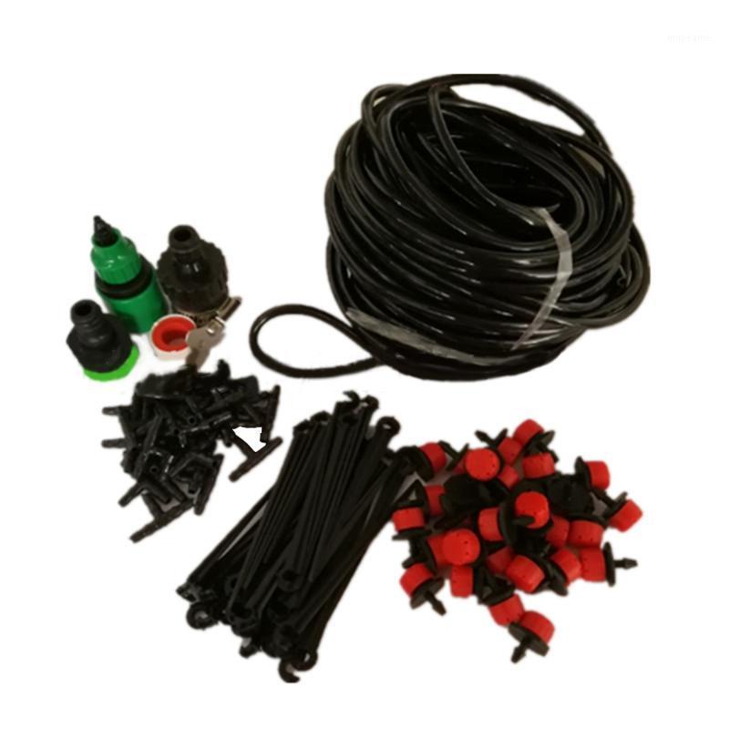 

25M 30 Drippers DIY Drip Irrigation System Automatic Watering Sprinklers Garden Hose Micro Drip for Plants Flower Waterer1, Black