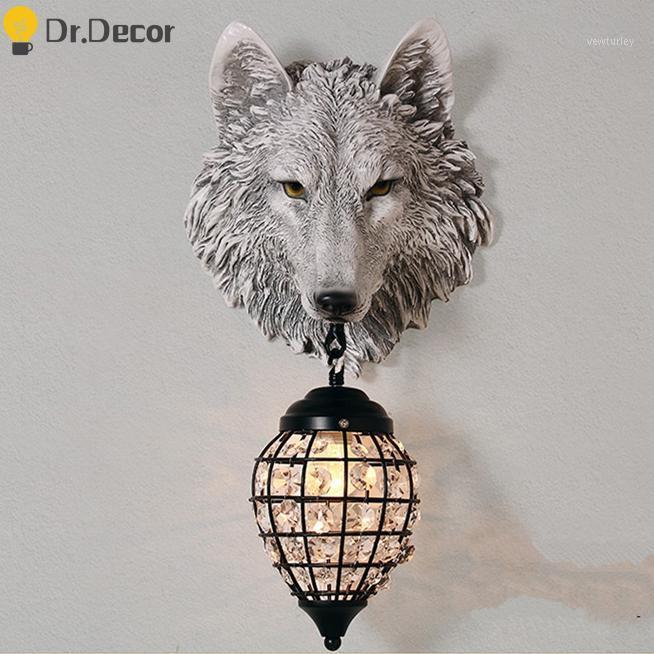 

Nordic Vintage Wolf Art Wall Light Gold Luxury Wall Lamp Lighting Restaurant Bar Decor Sconce Light Fixtures Mirror1