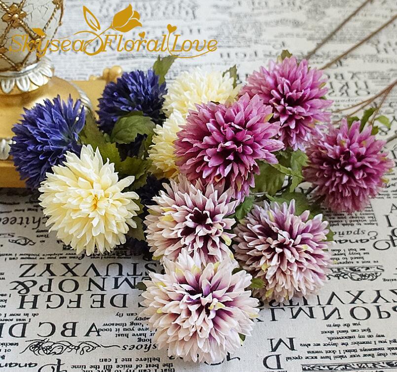 

Artificial chrysanthemum flowers DIY wedding decor home office room decor silk flowers diy 4 colors fake sun flower, Pink