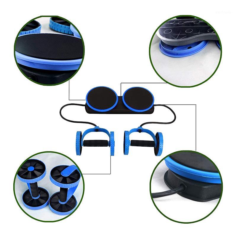 

Fitness Multi-Functional Muscle Exercise Equipment Home Gym Wheel Double Belly Aben AB Roller1, Blue