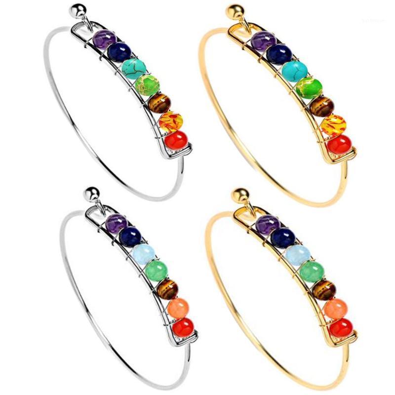 

Unisex Chakra Bracelet 6mm Round Ball Beads Bracelet Stainless Steel Bangle Chakra Jewelry1