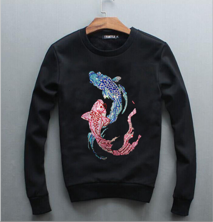 

2021 New Hot Sale Fashion Men Sweatshirts Autumn Winter Diamond Stone Hoodies Casual Hip Hop Mma Streetwear Umv3, As picture shown