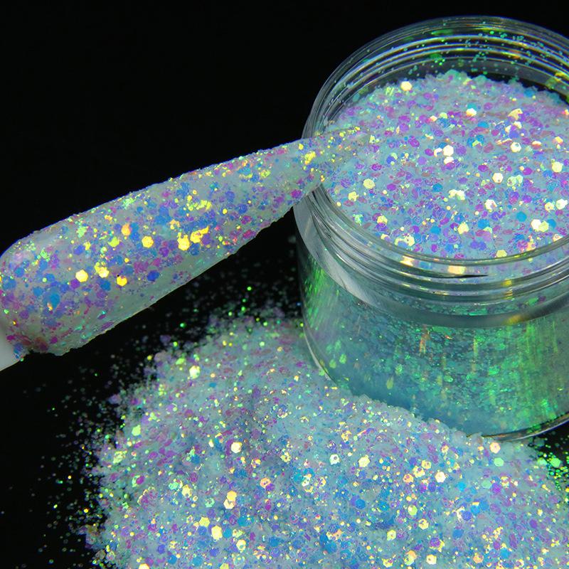 

10g Holographic Photochromic Nail Art Glitter Powder Sequins Laser Acrylic Nail Powder for Decoration Art Accessories XC01