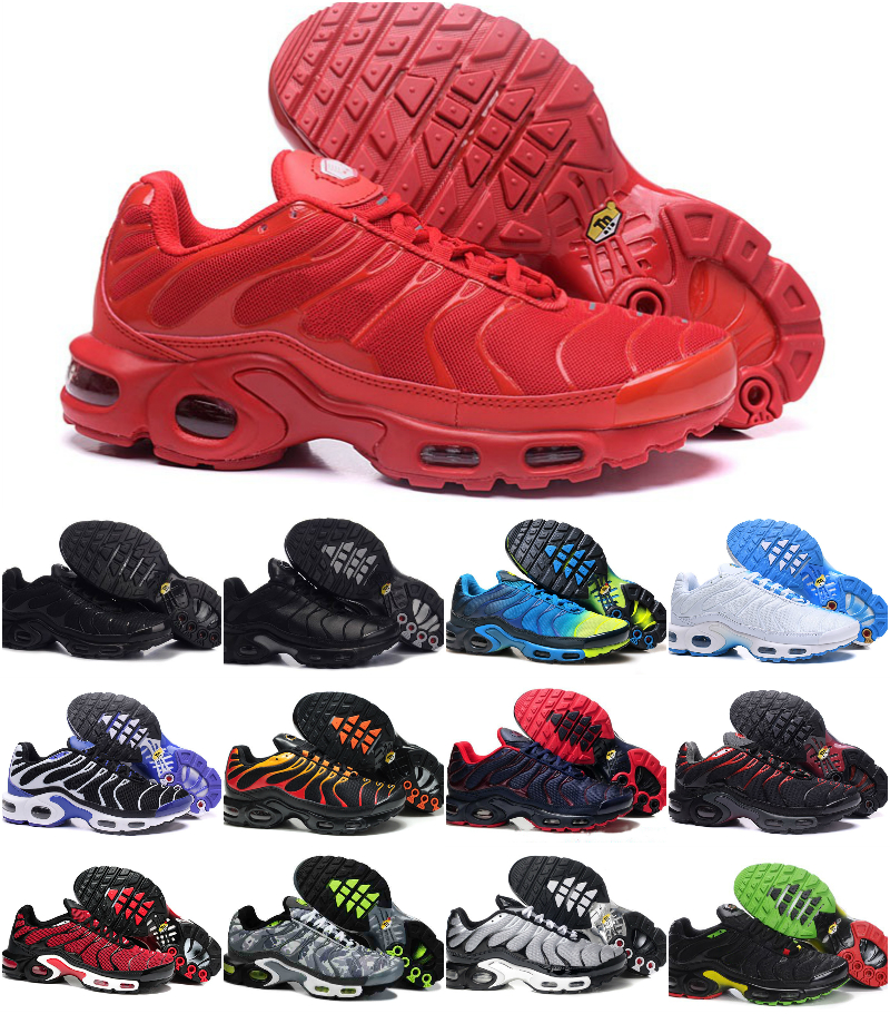 

2021 New RunninG ShOes Men TN Shoes tns plus air Fashion Increased Ventilation Casual Trainers Olive red blue black SneakerS Chausseures, Double box service for your order