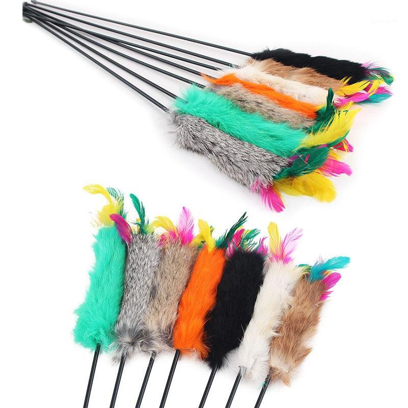 

55cm Fun Pets Stick Toys Cats Toys Feather Wand Rod For Cat Catcher Teaser Toy For Pet Kitten Jumping Trainning New^1