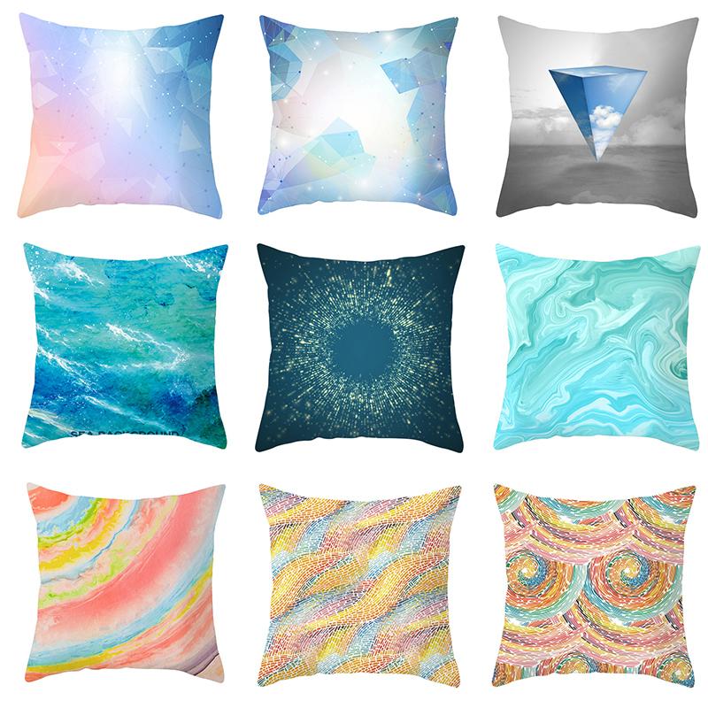 

Cushion Cover Abstract Oil Painting Pillowcases for Sofa Bed Decorative Throw Pillows Covers Peach Skin Soft Home Decor 45*45cm, 12