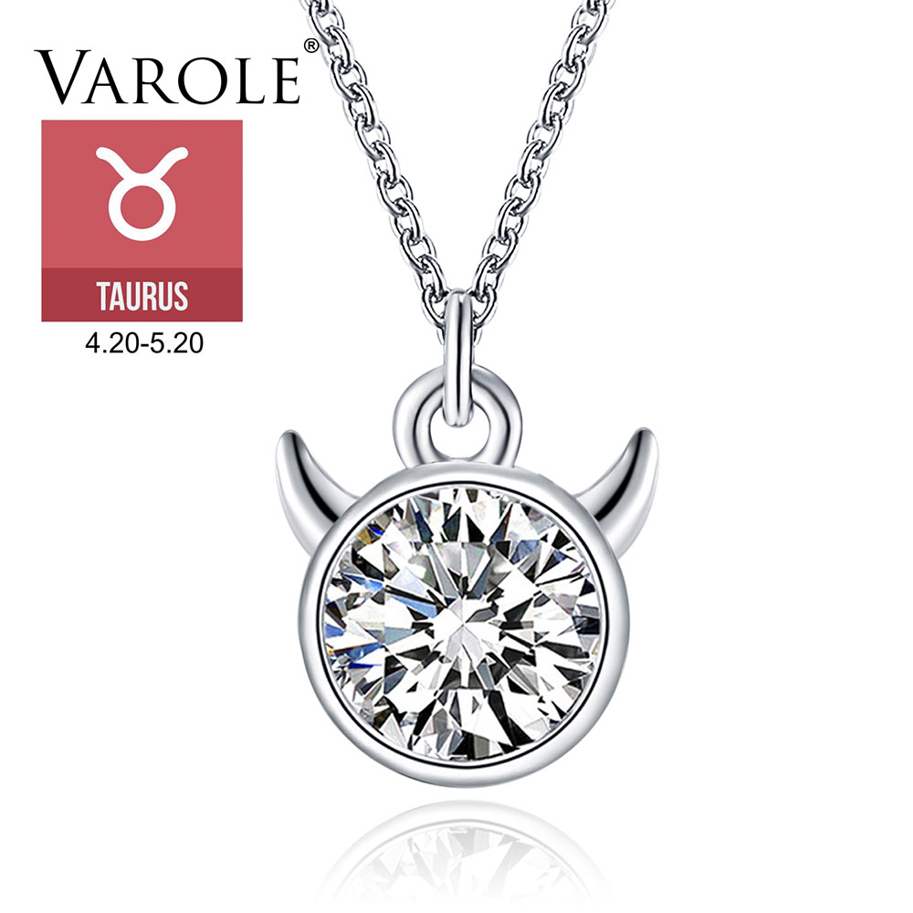 

VAROLE Taurus Simple 16in Chain Libra 12 Zodiac Signs Chain Necklaces & Pendants Necklace Fashion Jewelry Trendy Womens Accessories