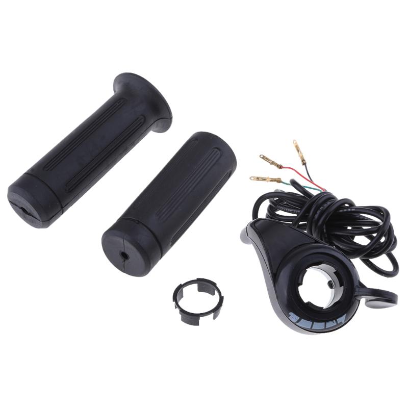 

7/8" TWIST THROTTLE HAND GRIP & CABLE & LED Battery Indicator for 24V E-Bike