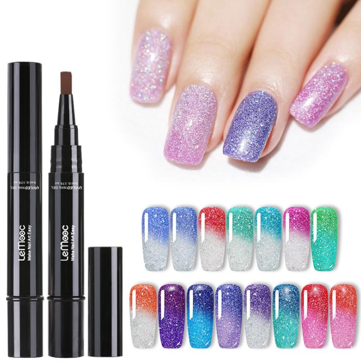 

5ml Gel Polish Pen Thermal Temperature Change Color Pencil Nail Gel Varnish Soak Off UV Chameleon varnish For Manicur, 015
