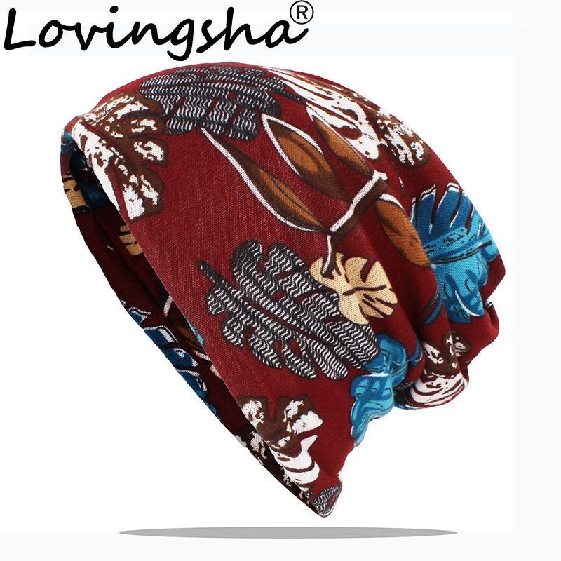 

LOVINGSHA Multifunction Men Winter Autumn Hat Women Teenager Adult Thin Girl Scarf Skullies Beanies Vintage Cap HT1821
