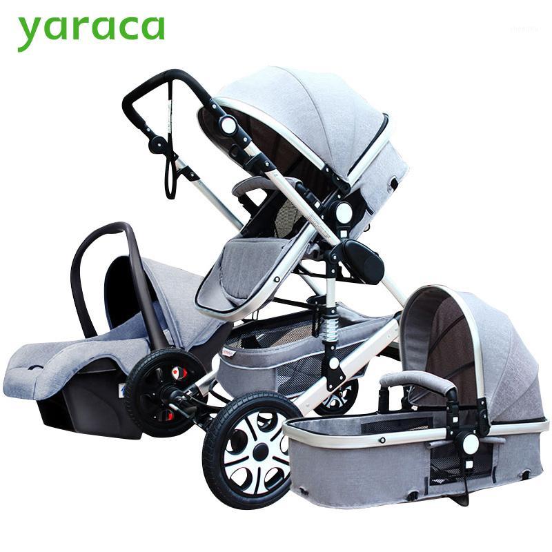 

Baby Stroller 3 In 1 High Landscape Folding Baby Carriage With Car seat For Newborns Sitting Lying 2 In 1 Pram For Children1