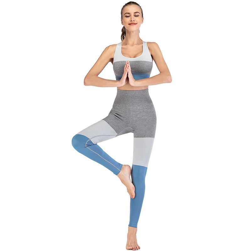 

Striped Yoga Set Women Sleeveless Shockproof Widened Shoulder Back Hollow Out Tank Tops Slimming Leggings Quick Dry Tracksuits, Yellow