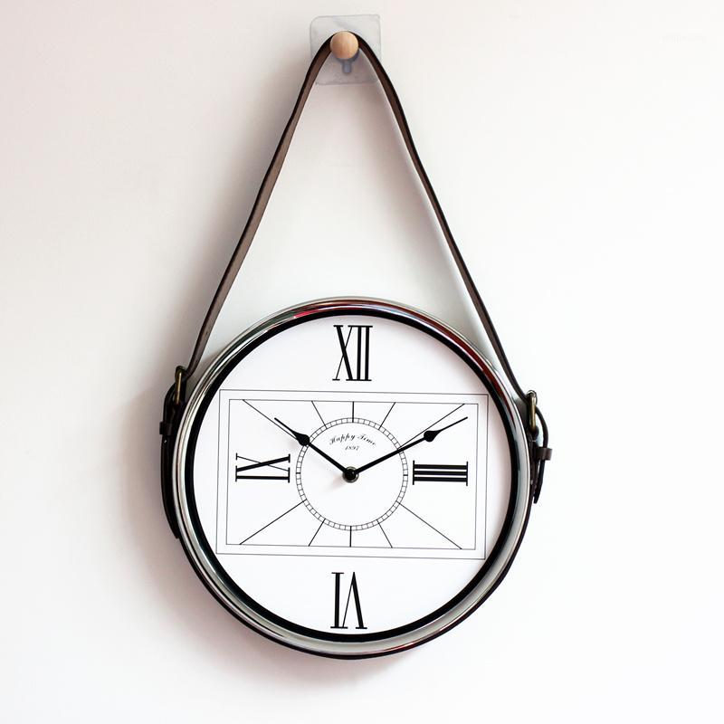 

Creative Design Europe Wall Clock Classic Metal Quartz America Brife Living Room Watch Clock Hanging Rustic Home Decor l1