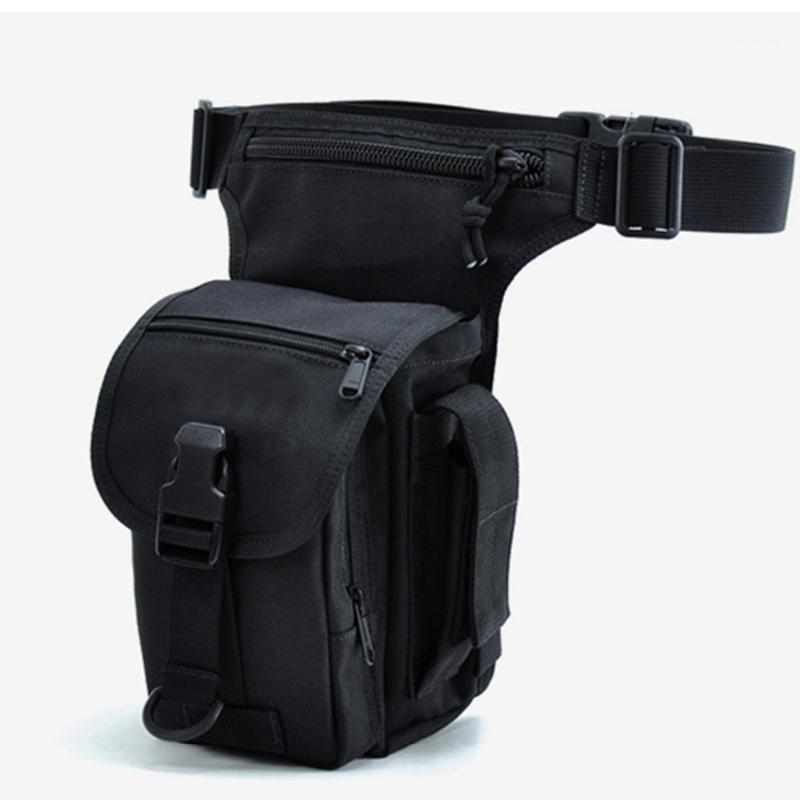 

Fashion Men Nylon Drop Leg Fanny Bag Belt Bum Motorcycle Travel Rider Riding Cell Mobile Phone Purse Waist Pack Bags1, Black