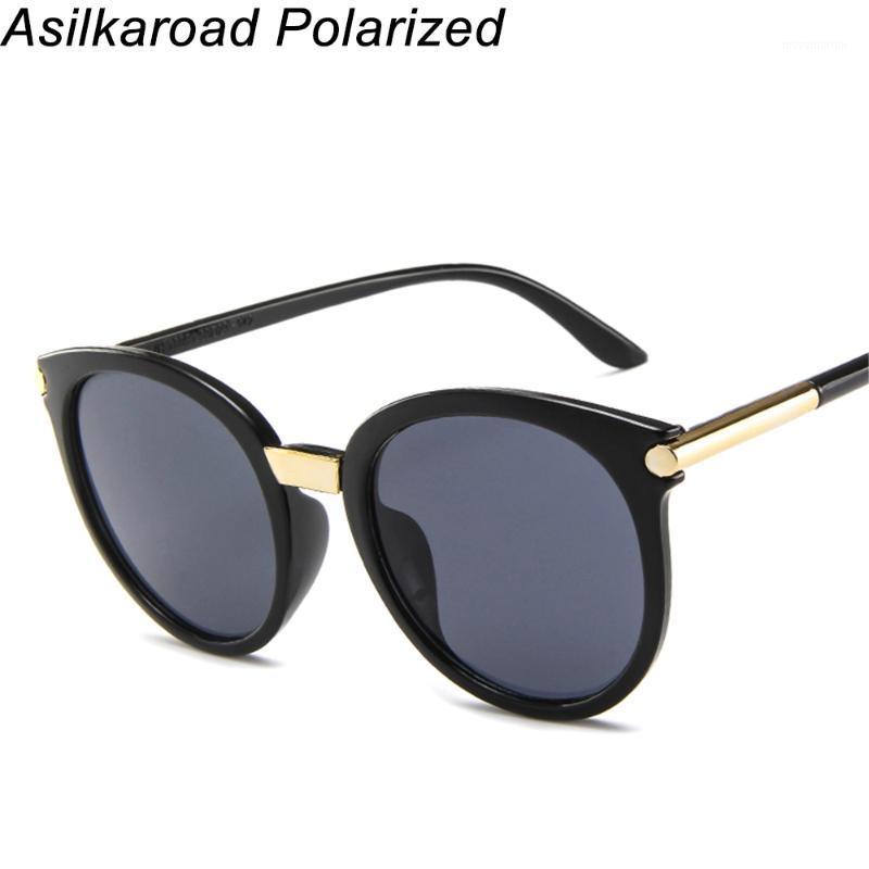 

Women 's Oval Polarized Sunglasses Brands Designer Ladies Retro Old Cat Eye Glasses UV400 Eyewear Alloy1