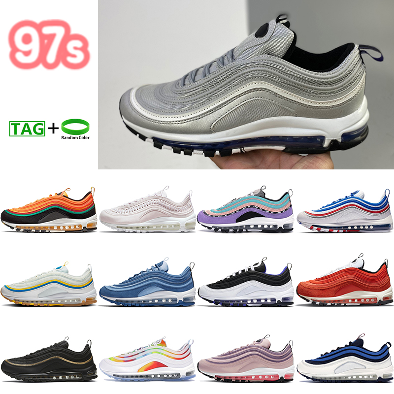 

97OG Sneakers UNDFTD Black Militia Green Running Shoes Purple Bullet Obsidian White Pale Pink Future Phantom Metallic Gold Silver Men Women Trainers, Bubble wrap packaging