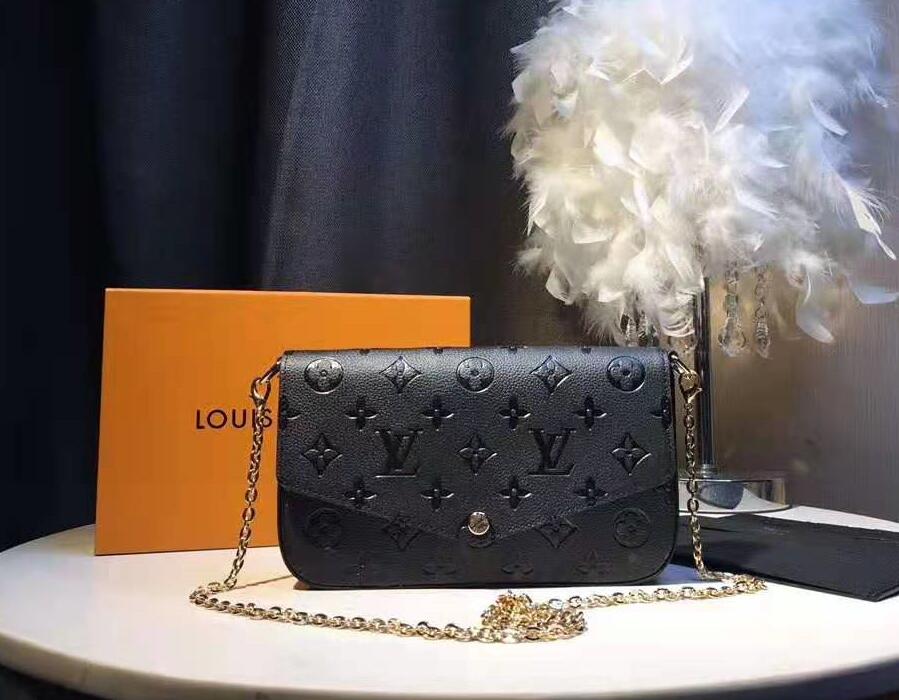 

Louis Vuitton new 3piece set luxurys handbags chain shoulder bag designers crossbody bag style women handbags and purse new style, Red