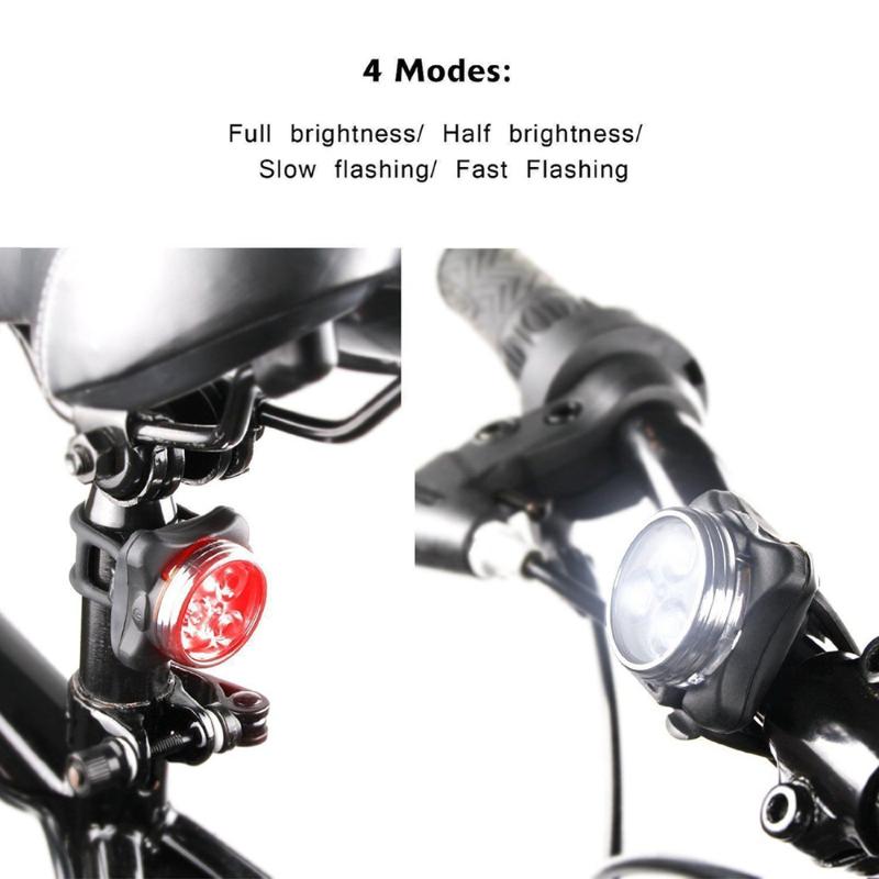 

Waterproof Bright USB Rechargeable Bicycle Tail Light 3 LEDS 4 Light Modes Cycling Tail Clip Front/Rear Large Range