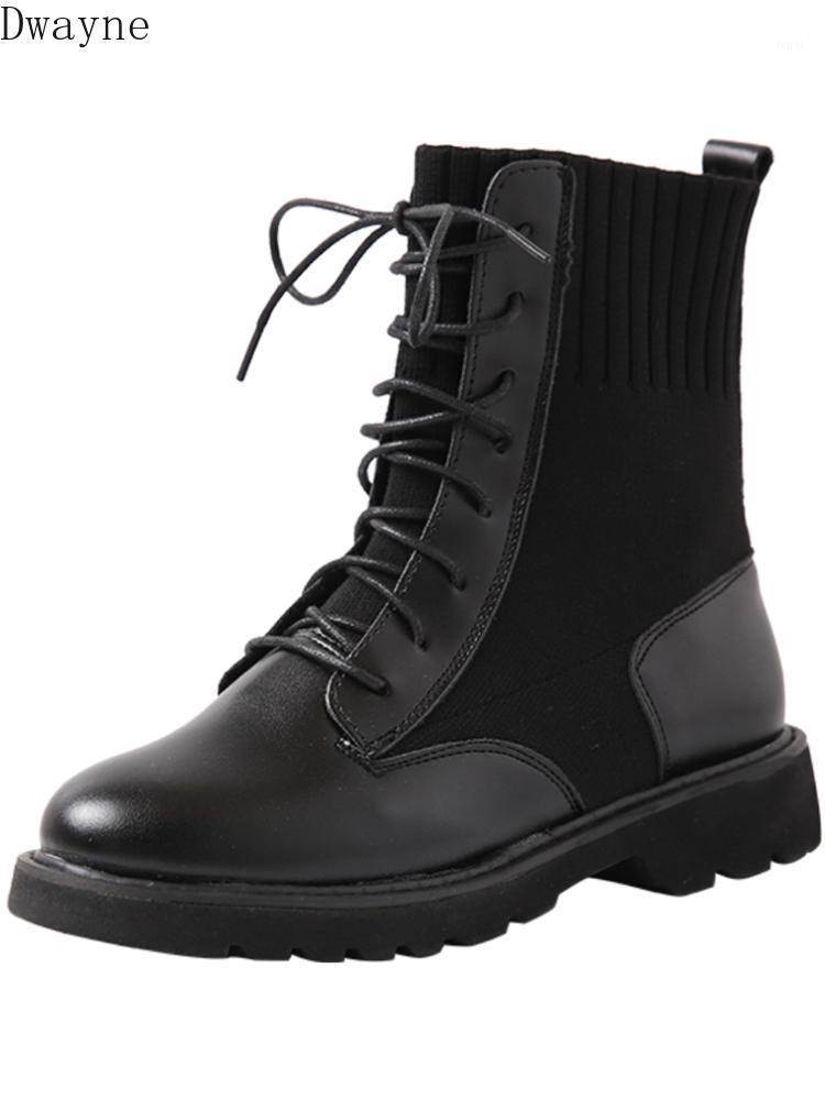 

boots female 2020 new autumn wild socks boots motorcycle wool mouth1, Black