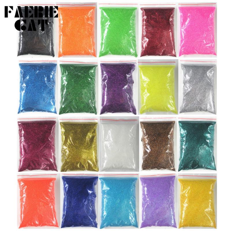 

20 Colors Choice 100g Bulk Packs Extra Ultra Fine 0.3mm Nail Glitter Dust Powder Nails Art Tips Body Crafts Decoration Wholesale