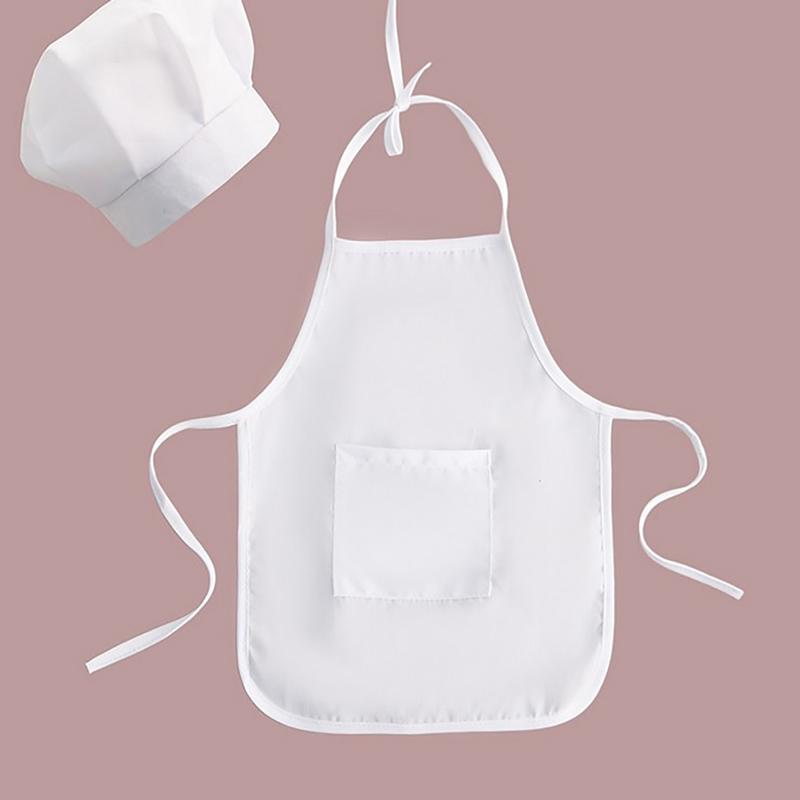 

1set Cute Baby Chef Apron&Hat For Kids Costumes Cotton Blended Chef Photos Prop